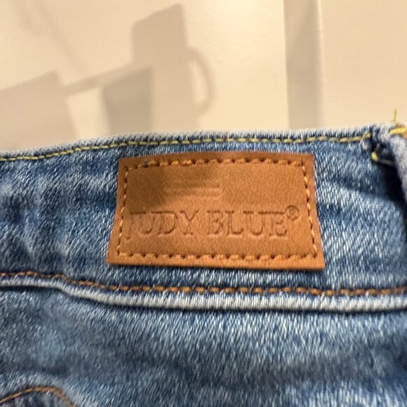 Judy Blue Women Denim Fringed Side Medium Wash Jeans15/32 - Picture 3 of 10